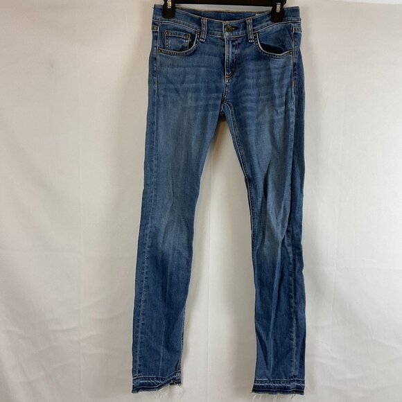 Rag & Bone Dre Jeans 24 Blue Raw Hem - Picture 1 of 11